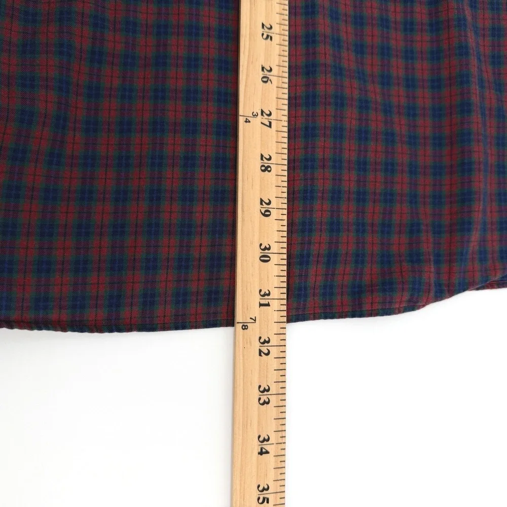 Polo Ralph Lauren Lowell Sport Shirt Mens L Red Plaid Cotton Long Sleeve Preppy